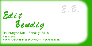 edit bendig business card